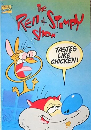 TASTES LIKE CHICKEN/THE REN AND STIMPY SHOW By Dan Slott & Mike Kazaleh *VG+*