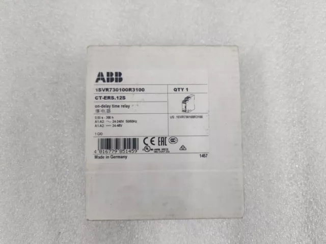 New Abb Ct-Ers.12S On-Delay Time Relay 1Svr730100R3100 , Fast Shipping