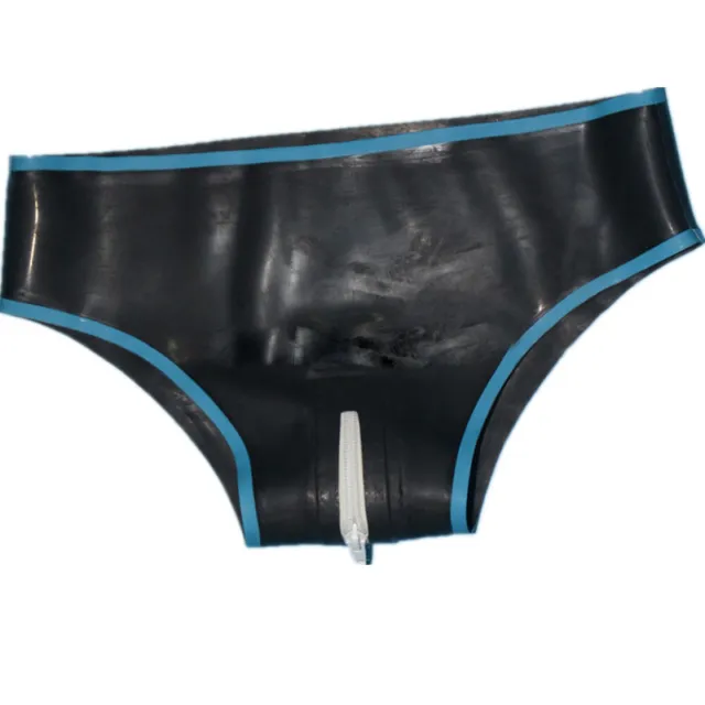 Slips club gomma lattice nero fetish sport nuoto pantaloni corti costume da bagno 0,4 mm