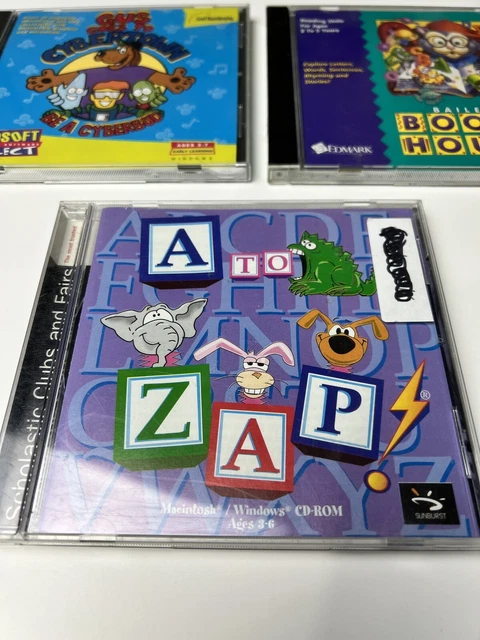 Retro Learning Computer Games LOT OF 3 Vintage Kids Educational PC CD-ROM Software Games $13.75 ...