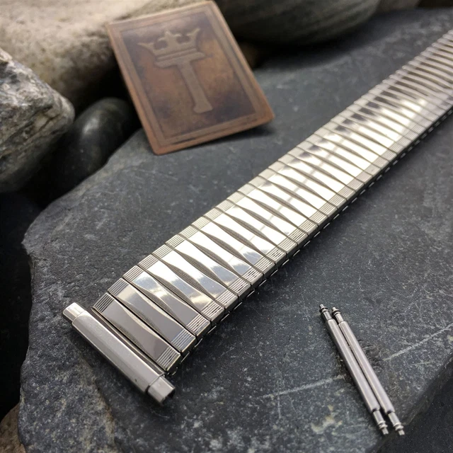 1970s JB Champion 18mm 20mm Stainless Steel Expansion nos Vintage Watch Band