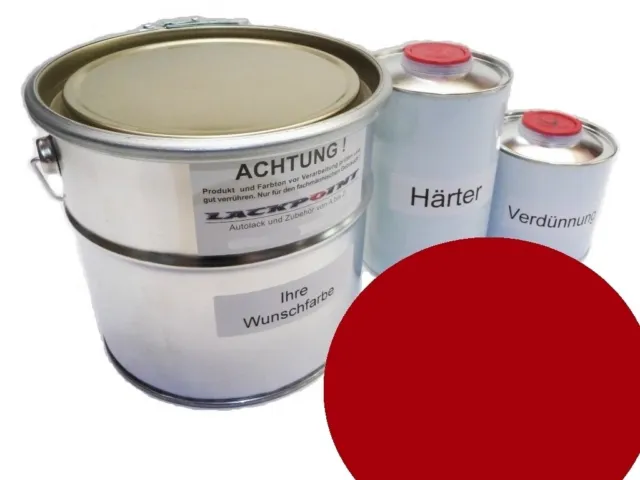 1 Liter Set 2K Car Paint for Suitable Mercedes 3586 Magma Red No Clear Varnish L