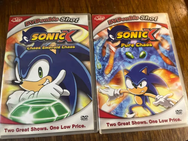 Lot of 2 Sonic X: Pure Chaos Emerald Chaos DVD Slim Cases