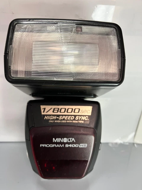 [EXC+5] Minolta Program Flash 5400HS Shoe Mount Tested/Workes From Japan