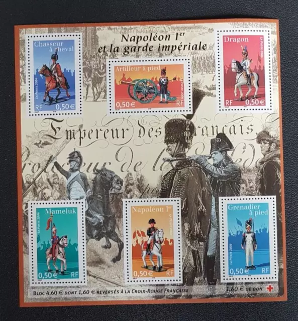 France - Francia - Planche 6 Timbres Napoleon Ier Empereur Des Francais Neuf .