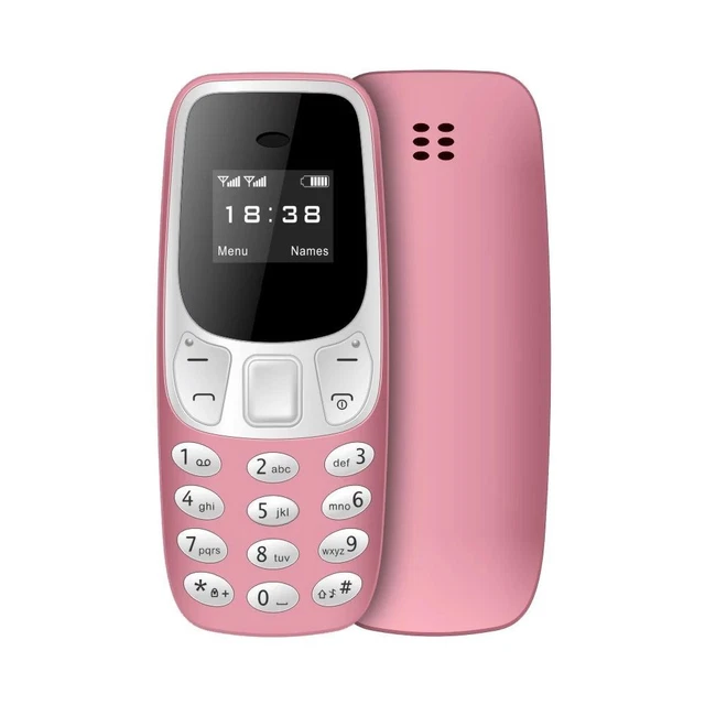Mini Téléphone Portable Bluetooth Débloqué - Dual Nano SIM, écran 0.66", 2G/3G, Neuf