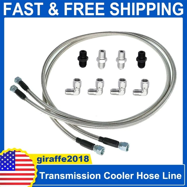 AUTOMATIC TRANSMISSION COOLER Lines Kit 6AN Hose Line for GM 4L60E