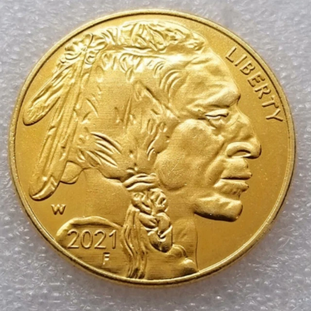 2021 24K Gold Plated $50 AMERICAN GOLD BUFFALO COIN