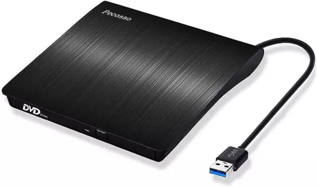 Externe CD/DVD Laufwerk USB 3.0, Portable Slim,Rw Brenner Für Alle Laptops/Deskt