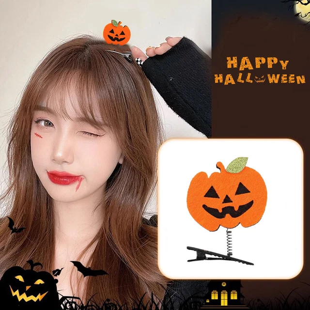 1 pz clip per capelli abito Halloween ragazza clip per capelli zucca forcina
