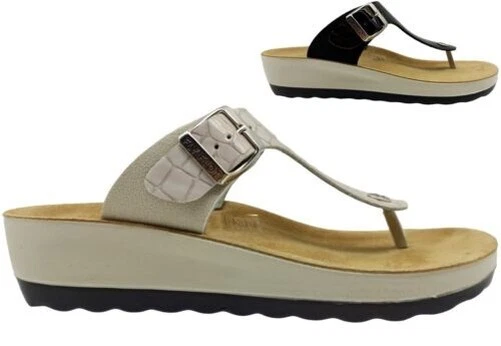 Tongs Fly flot Sandales Femmes Compensé Avec Plantaire Cuir Été Italy