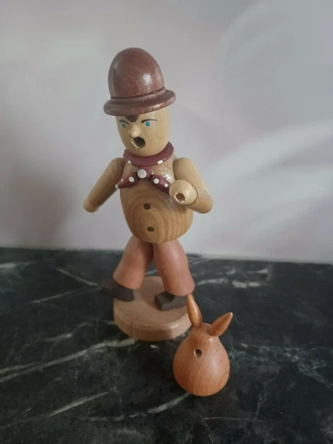 Erzgebirge altes Räuchermännchen Vagabund Landstreicher 17 cm groß DDR