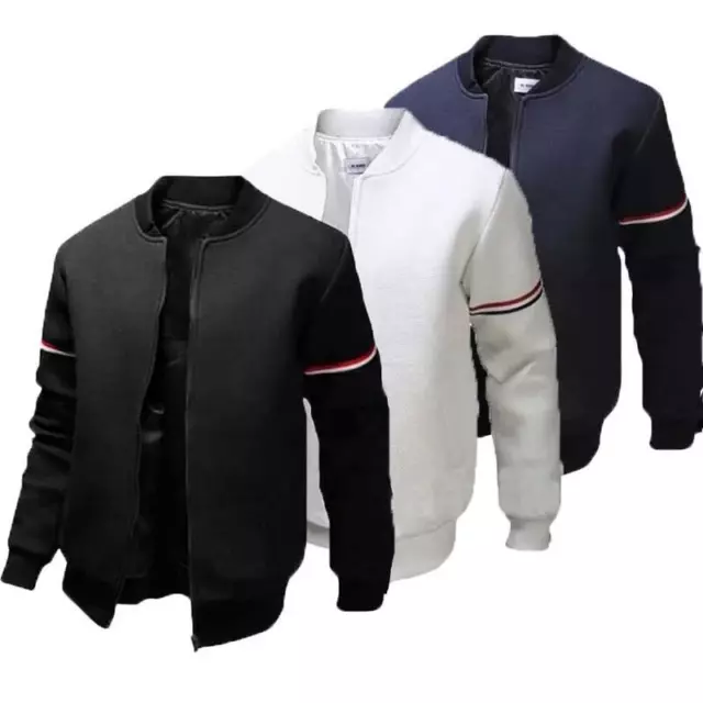 Men's Thin Bomber Jacket Full-Zip Lightweight Casual Active Sport Coats Outwear