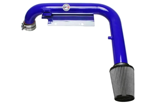 HPS Performance 827-564BL Cold Air Intake Kit with Heat Shield Blue Short Ram