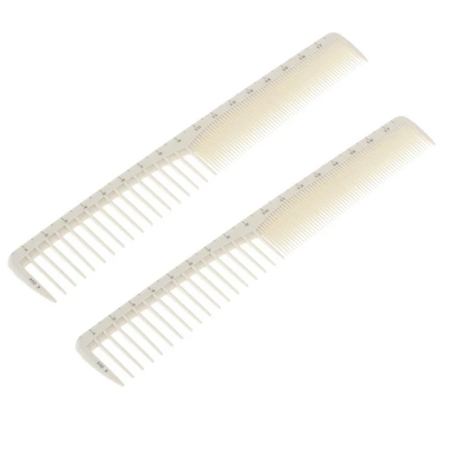 2x Professional Anti-Static  Cutting Comb Salon  Styling Measur Comb