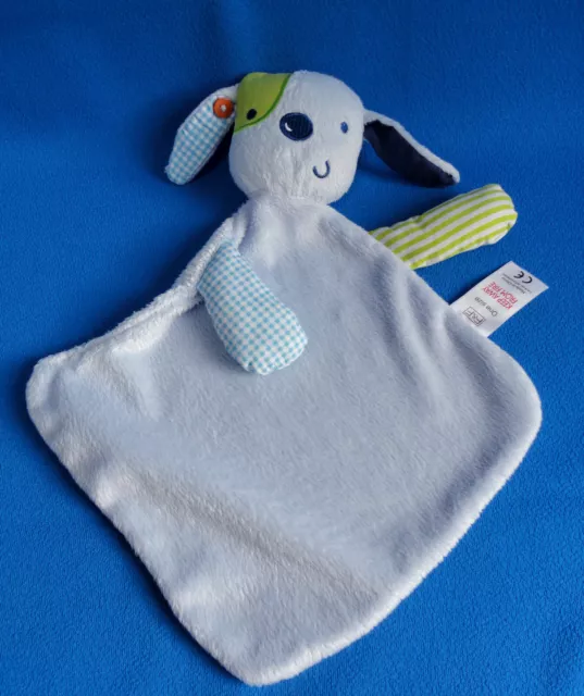 PATCH 🐶 Puppy Dog BLUE Comforter BLANKET Blankie Doudou Soft Toy 🐶 F&F Tesco