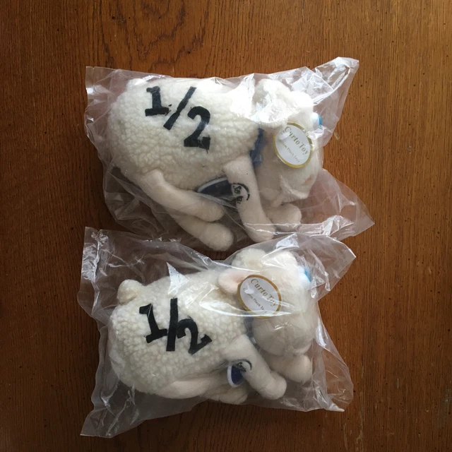 Number 1/2 Serta Sleep Number Sheep 7” Plush Lot 2 Advertising braces NEW RARE