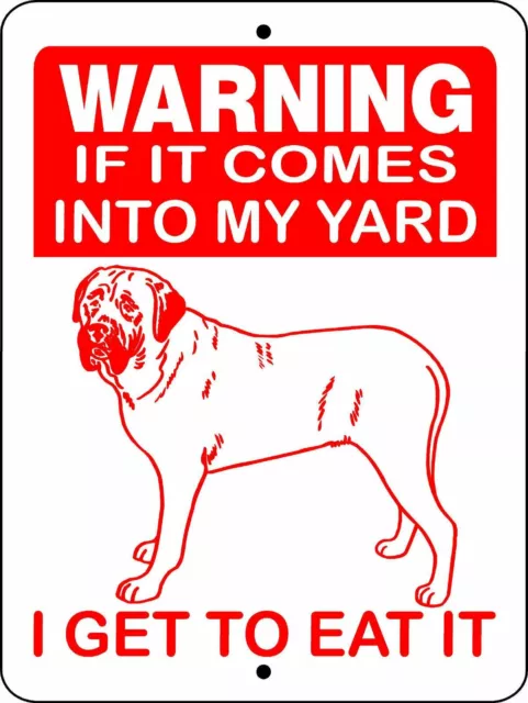 0557 Mastiff, Bull Mastiff, English Mastiff 12"x18" Aluminum Sign