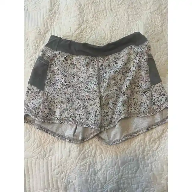 Athleta Girl XL (14) grey speckled pattern shorts