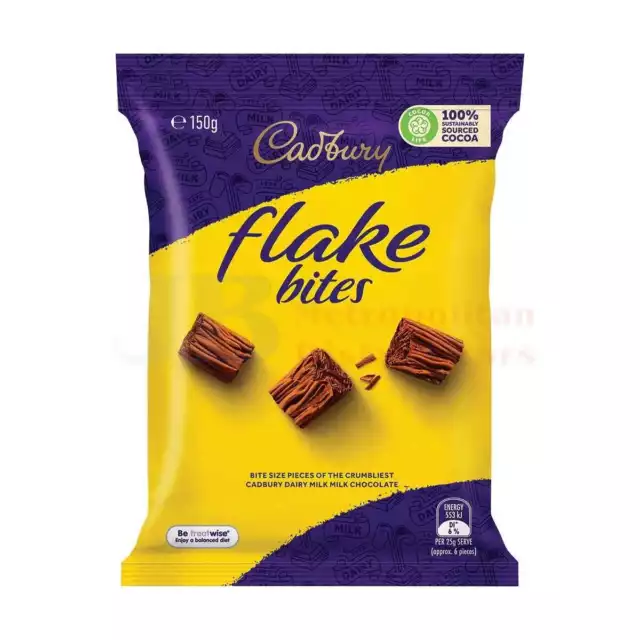 CADBURY DAIRY MILK FLAKE BITES 150G (Box of 14 Packs)