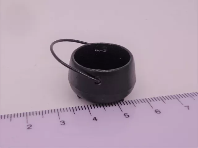 1:12 Black Medieval Metal Cauldron Dolls House Miniature Tudor Witch Accessory