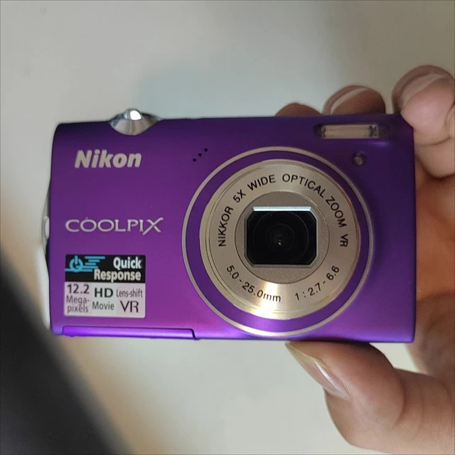 NIKON COOLPIX S5100 Purple 12.2MP 5x Zoom Compact Digital Camera