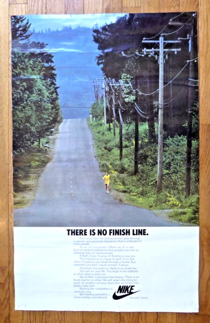 RARE VINTAGE 1977 Original Nike There is No Finish Line Running
