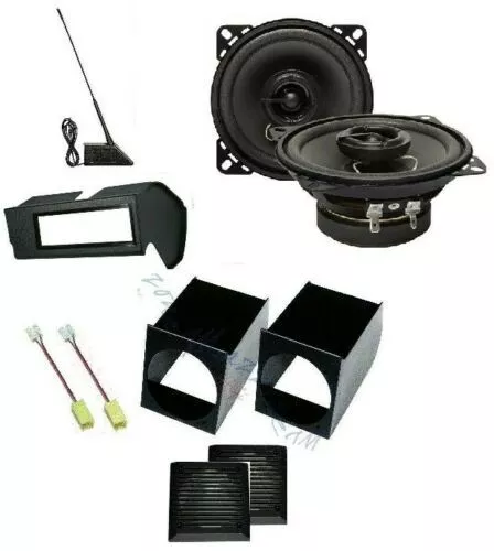 Set 2 Haut Parleur Fiat Panda 1 Série 03 Brkt / Avec Noir Voiture Panneau