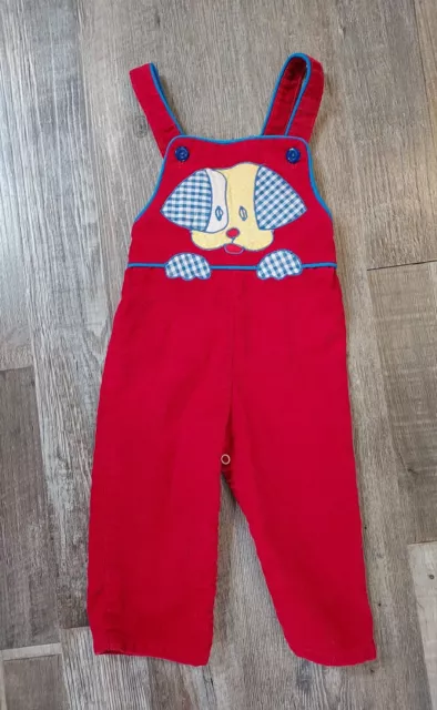 VINTAGE CORDUROY PUPPY Overalls Size 3T VGUC Made In The UsA $15.00 ...