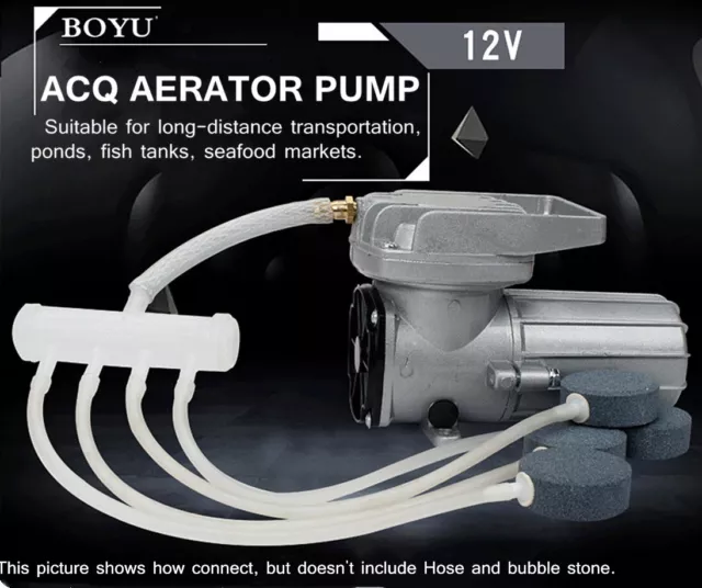 Fish Tank DC12V Pond Air Pump Aquarium Aerator Compressor 60W 120LPM Fish Tank DC12V Pond Air Pump Aquarium Aerator Compressor 60W 120LPM
