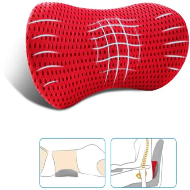 Lumbar Support Pillow Memory Foam Lower Back Pain Relief For Office Chair Car