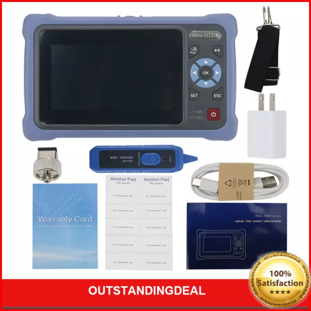 OTDR-4000D 100KM Optical Time Domain Reflectometer 1310NM/1550NM w/ Touch Screen