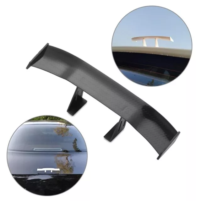 GT Style Mini Wings Carbon Look Tail Wing Universal Car Rear Spoiler