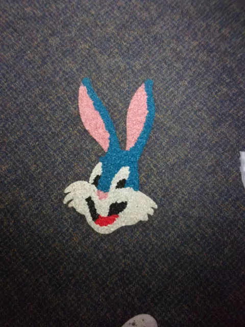 Vintage 21" Bugs Bunny Looney Tunes Popcorn Melted Plastic Wall Hanging Décor