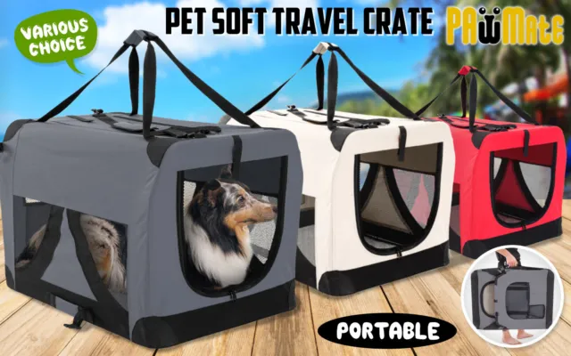 Pet Soft Crate Portable Dog Cat Carrier Travel Cage Kennel Folding Large/XL/XXXL 2