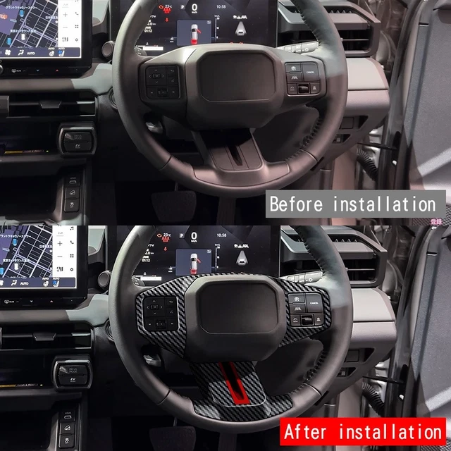 FOR TOYOTA RAV4 Car Accessories 2026-2027 Carbon Fiber Steering Wheel ...