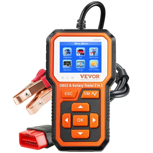 VEVOR OBD2 & Battery Test Car Fault Code Reader Scanner Diagnostic Auto