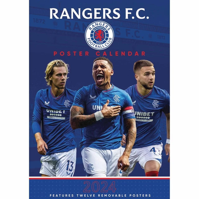 RANGERS FC A3 Calendar 2024 Football Month To View £10.99 PicClick UK