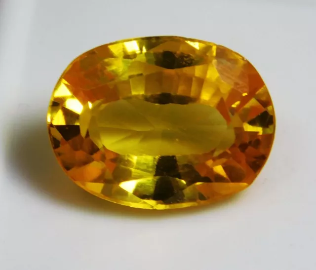 8.80 CT Natural Beautiful Ova Cut Ceylon Yellow Sapphire Loose Gemstone