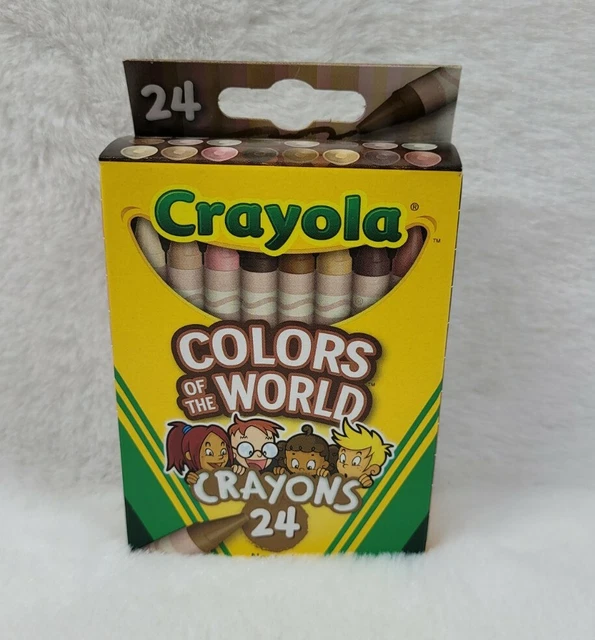 CRAYOLA COLORS OF the World Crayons 24pc Skin/Hair/Eyes/Multicultural