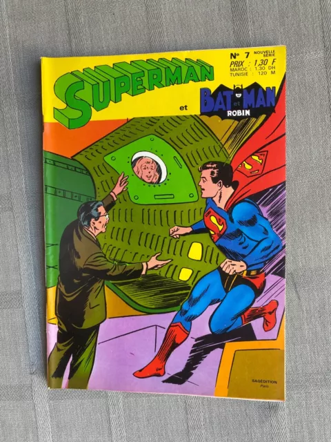 Superman Et Batman Et Robin N°7 Juillet 1969 Ed Sagédition En Très Bon État