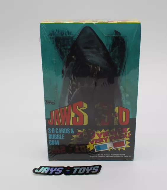 Topps 1983 Jaws 3-D Movie Cards - 36 Packs in Original Sealed Box