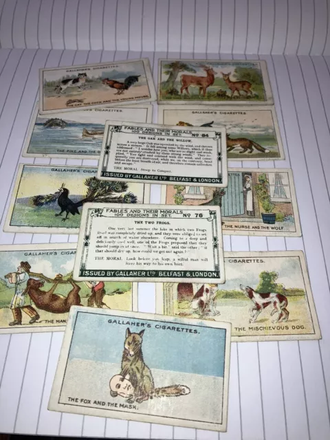 GALLAHER CIGARETTE CARDS FABLES AND THEIR MORALS 2nd SERIES - Part Set