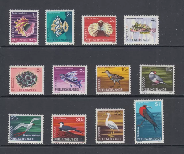 Cocos (Keeling) Islands: 1969 Set of 12 Stamps to $1 SG8-19 MNH EN259