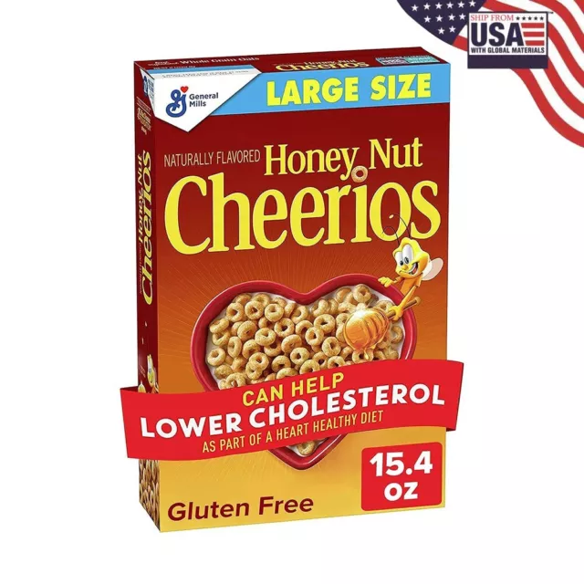 Cheerios Honey Nut Cheerios Heart Healthy Breakfast Cereal, Gluten Free Cerea...