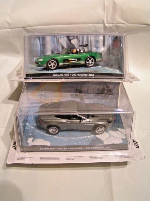 Uh 1/43  Lot Vehicules James Bond 007 = Jaguar Xkr  +  Aston Martin V12 Vanquish