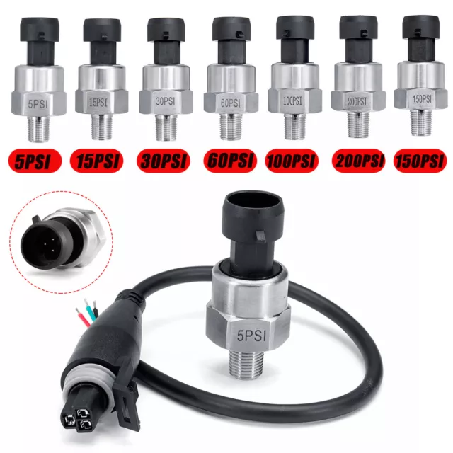 1/8NPT Stainless Pressure Transducer Sender Sensor For Oil Air Fuel Gas