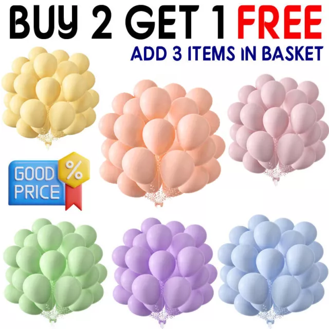 5" 10" 12" inch small pastel latex balloons WHOLESALE party birthday 100 wedding