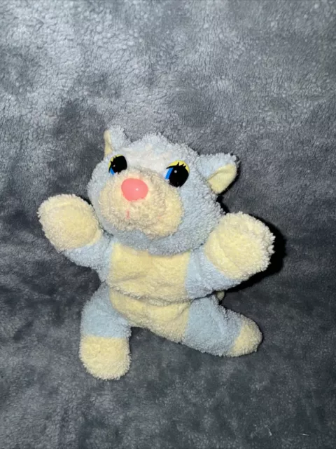 7” Luv Ables Terry Cloth Kitten Pastel Yellow Blue Cat Vintage Plush