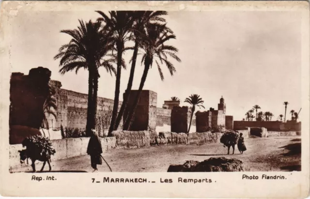 CPA AK MAROC MARRAKECH Les Remparts Flandrin (37883)